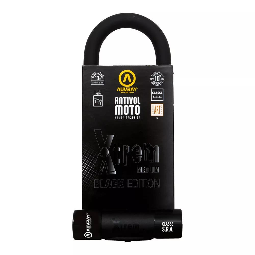 Antivol-U Moto Auvray Xtrem Homologué SRA Black Edition