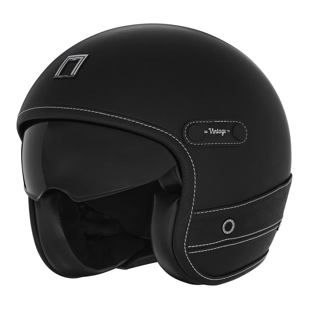 Casque Nox Heritage Premium Cuir Noir list: Noir|Noir