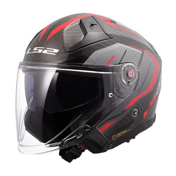 Casque LS2 Infinity 2 Carbon Urus list: Noir et Rouge|Noir|Rouge|Jaune|Bleu|Carbon|Carbone