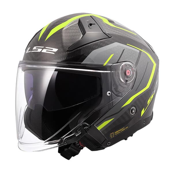 Casque LS2 Infinity 2 Carbon Urus list: Noir / Jaune|Noir|Rouge|Jaune|Bleu|Carbon|Carbone