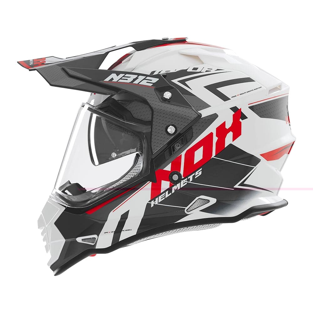 Casque Nox N312 Vapor list: Rouge / Blanc|Blanc|Rouge