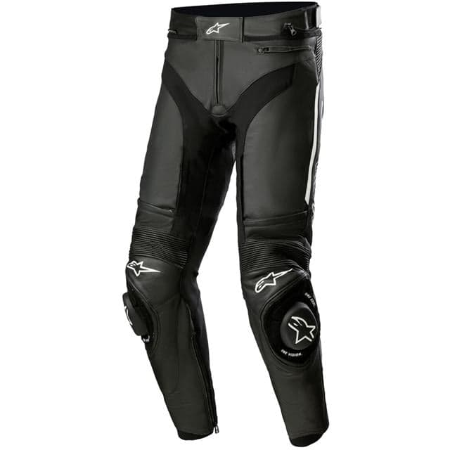 Pantalon Alpinestars Missile V3 en Cuir Noir & Blanc