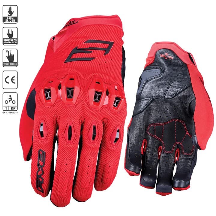 Gants Five Stunt Evo 2 list: Rouge|Noir|Blanc|Rouge|Jaune|Vert|Bleu|Multicolore