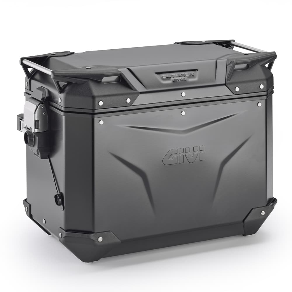 Valise Moto Givi Trekker Outback 48 Litres sans barillet list: Noir|Noir|Gris