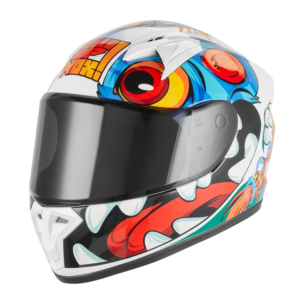 Casque Enfant N731 Scrappy list: Blanc|Blanc|Rouge|Vert