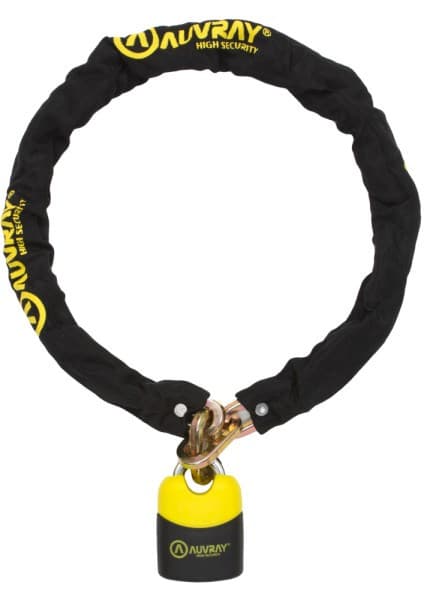 Antivol - Chaine Auvray K-Bloc 200 cm avec Cadenas list: Noir|Jaune