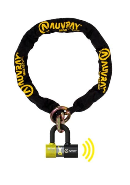 Antivol - Chaine Auvray XTREM 120 avec Bloque disque Alarme Mini SRA list: Noir|Jaune