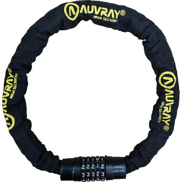 Chaine Antivol Auvray C-Bloc 120 cm avec Fermeture à chiffre list: Noir|Jaune