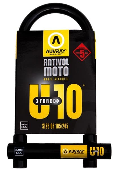 Antivol-U Auvray U-Force 10 Homologué SRA list: Noir|Jaune