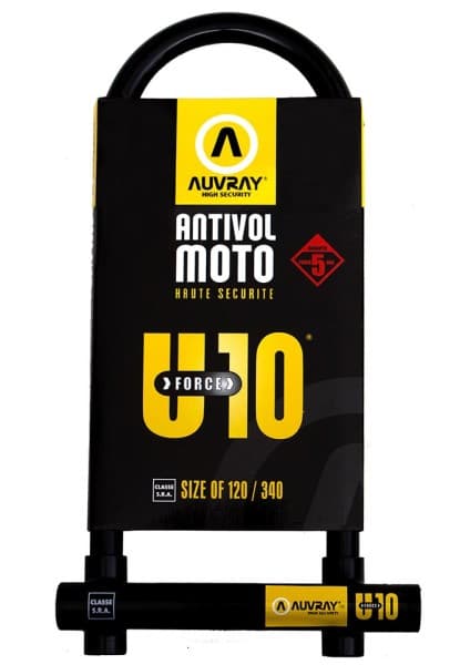 Antivol-U Auvray U-Force 10 Homologué SRA list: Noir|Jaune