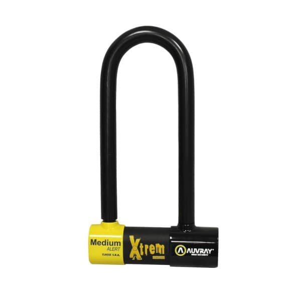 Antivol-U Moto Auvray Medium 85 x 250 avec Alarme SRA list: Noir|Jaune