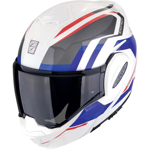 Casque Scorpion Exo-Tech Evo Furio list: Bleu Blanc Rouge|Noir|Blanc