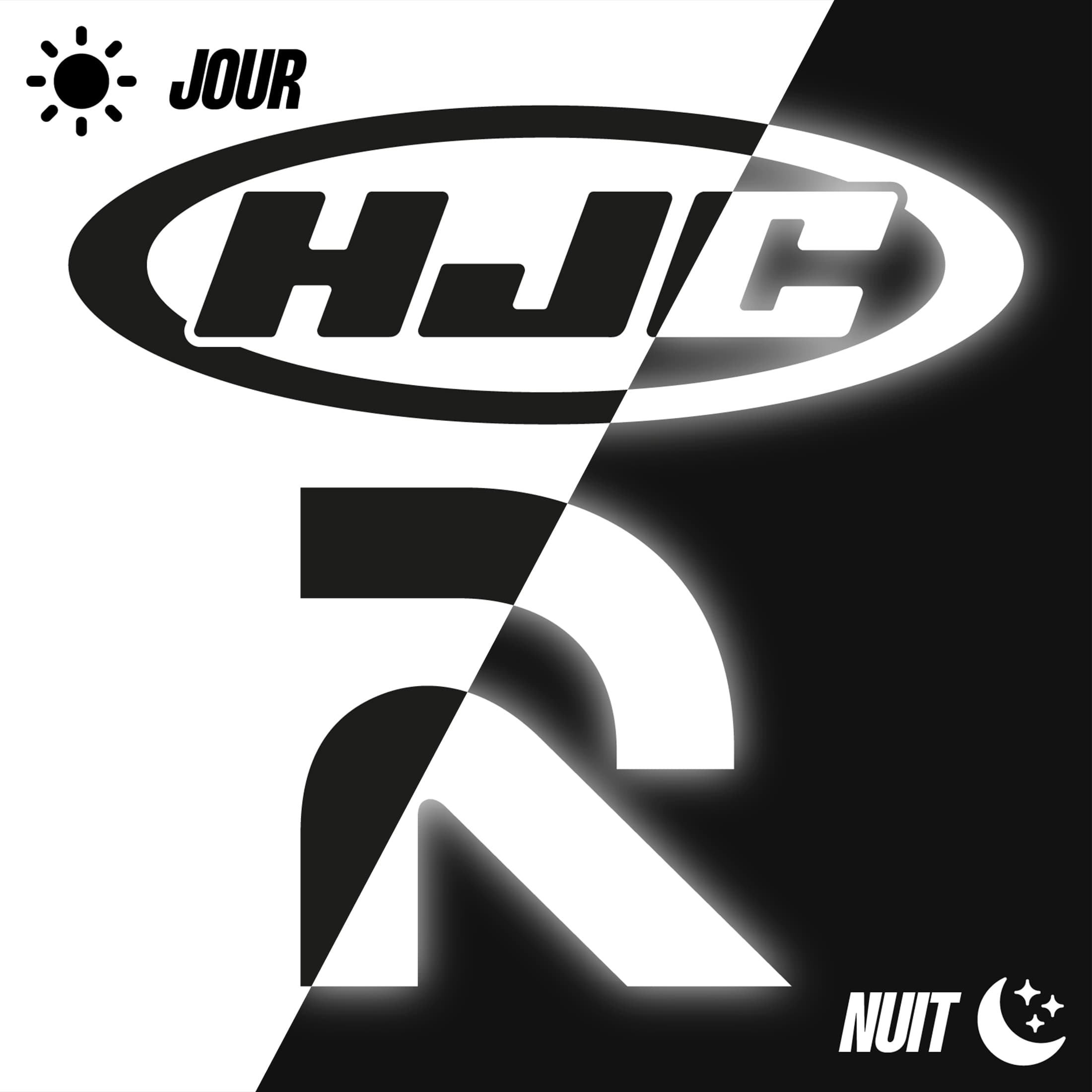 Sticker HJC Rpha | Autocollant Rétro-réfléchissant Noir