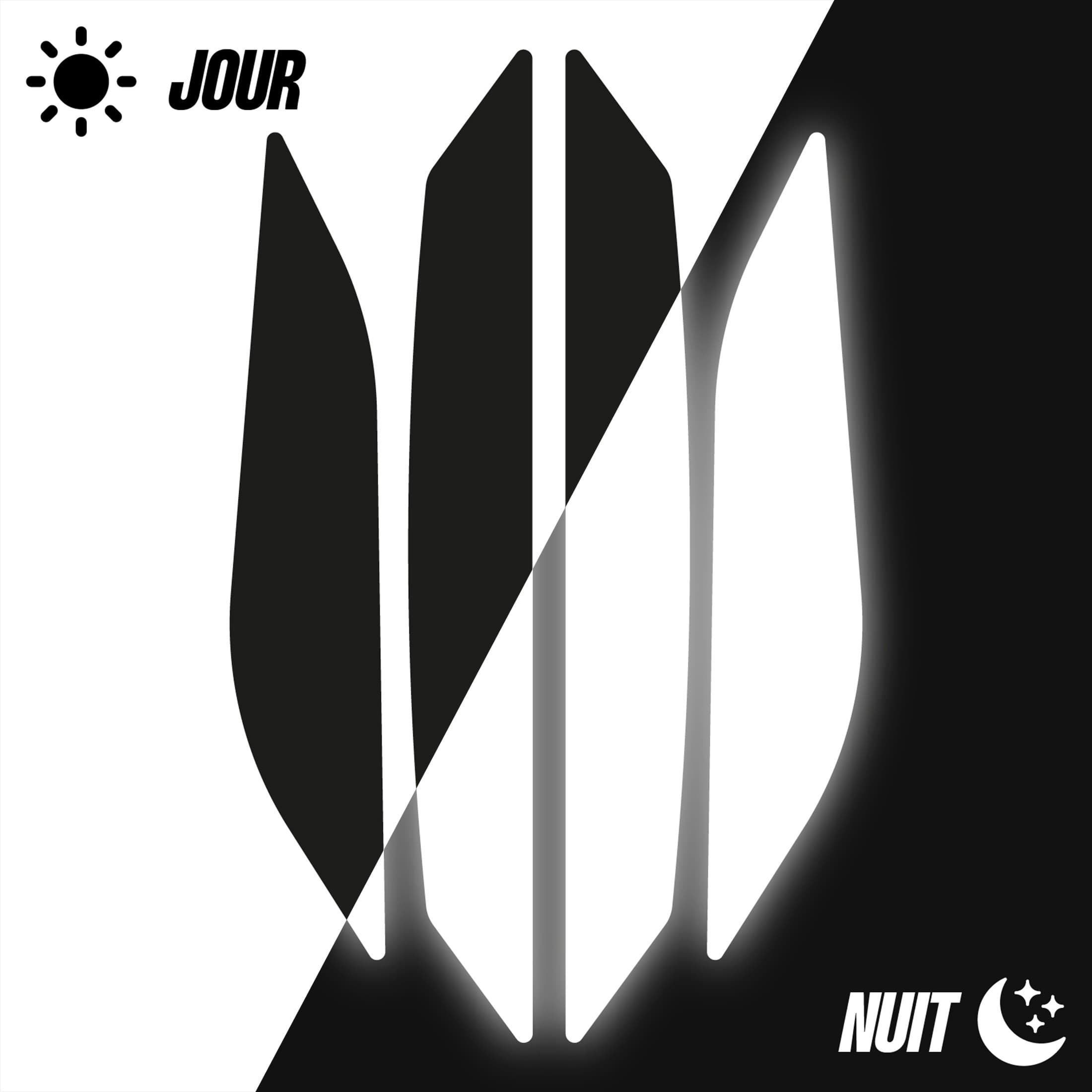 Sticker Shoei J-Cruise 3 Rétro-réfléchissant Noir