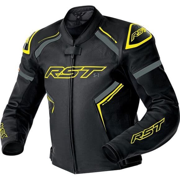 Blouson Cuir RST S1 D3O list: Noir / Jaune|Noir|Blanc|Rouge|Orange|Jaune|Vert|Bleu