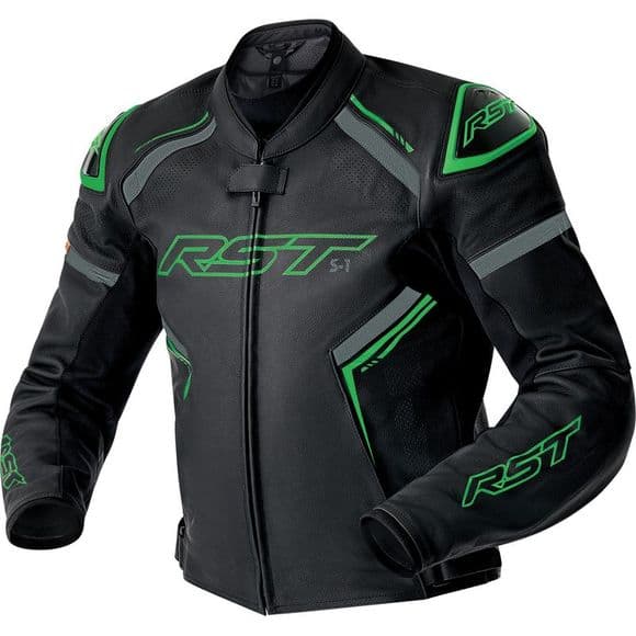 Blouson Cuir RST S1 D3O list: Vert|Noir|Blanc|Rouge|Orange|Jaune|Vert|Bleu