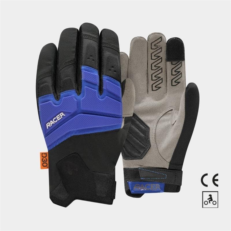 Gants Racer Dispatcher Evo pour Homme | Gants moto été list: Noir / Bleu|Noir|Blanc|Gris|Beige|Bleu