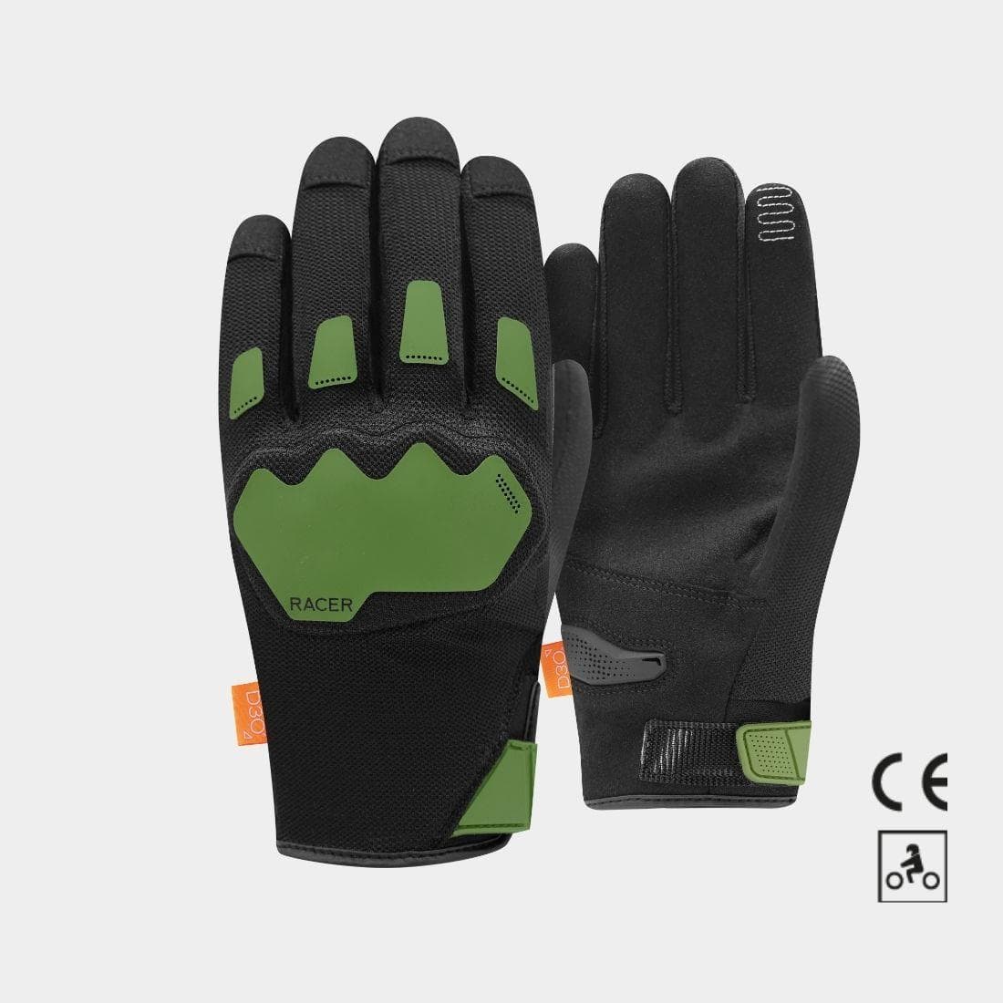 Gants Racer Revolve | Gants Moto été pour Homme list: Kaki|Noir|Gris|Rouge|Vert