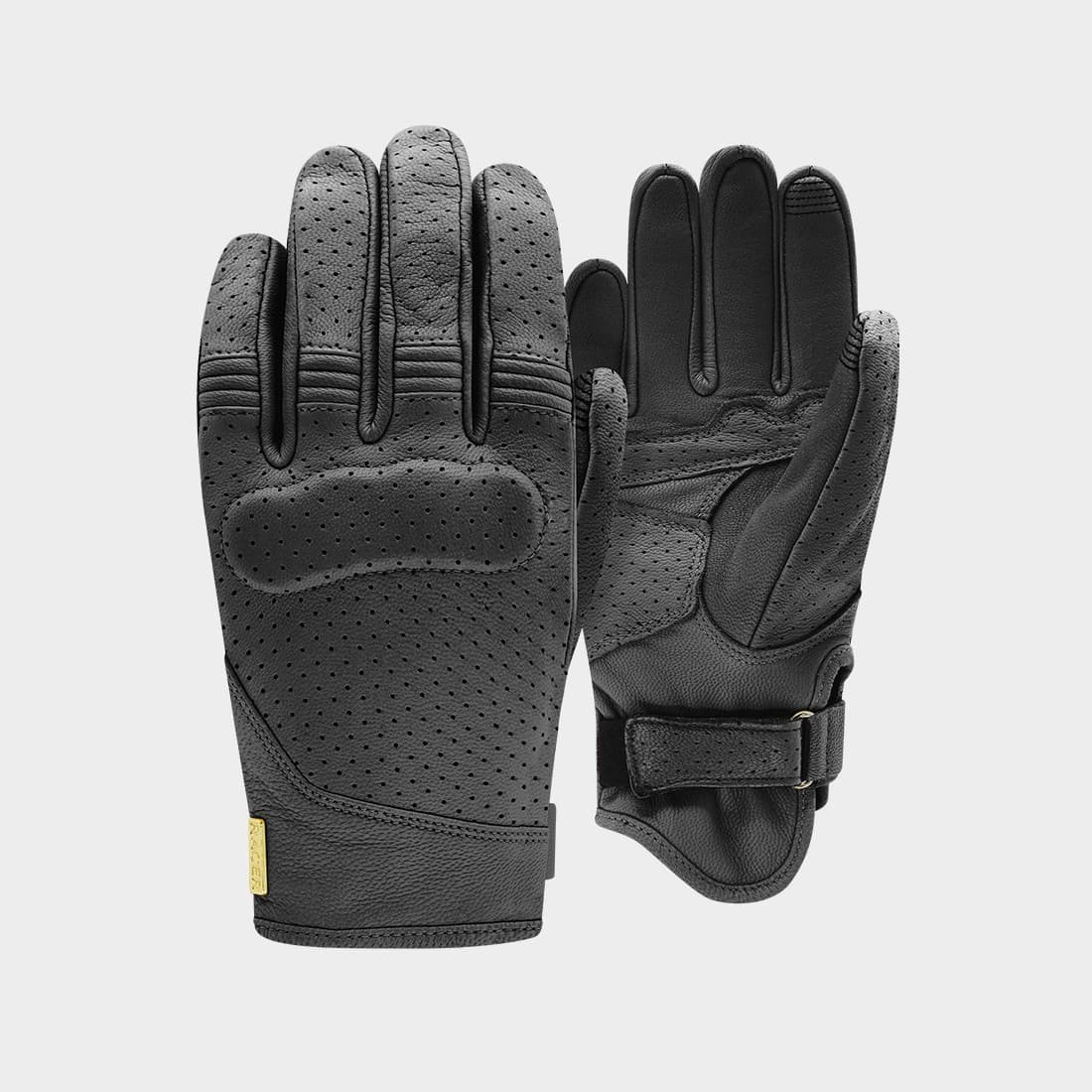 Gants Femme Racer Shirley D3O | Gants Moto Cuir été list: Noir|Noir|Rouge|Jaune|Beige|Vert