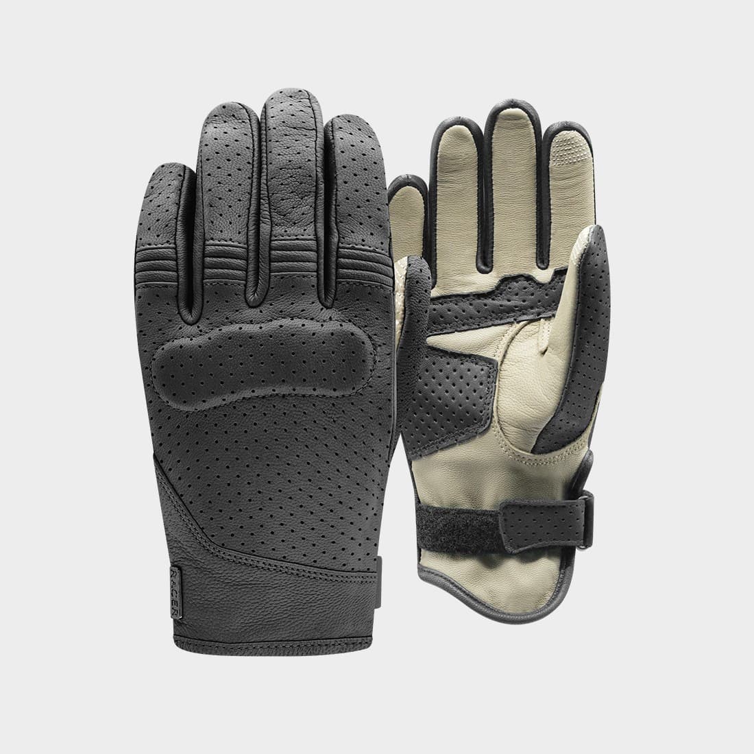 Gants Femme Racer Shirley D3O | Gants Moto Cuir été list: Sable|Noir|Rouge|Jaune|Beige|Vert