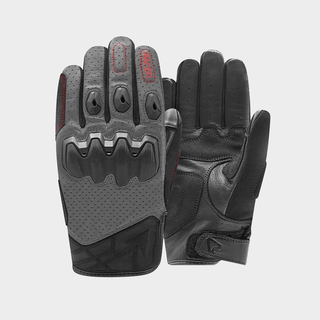 Gants Racer Street Monster | Gants Moto été Court list: Noir / Rouge|Noir|Rouge