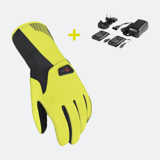 Gants Chauffants Moto Macna Spark + Kit Batterie list: Jaune|Noir|Jaune