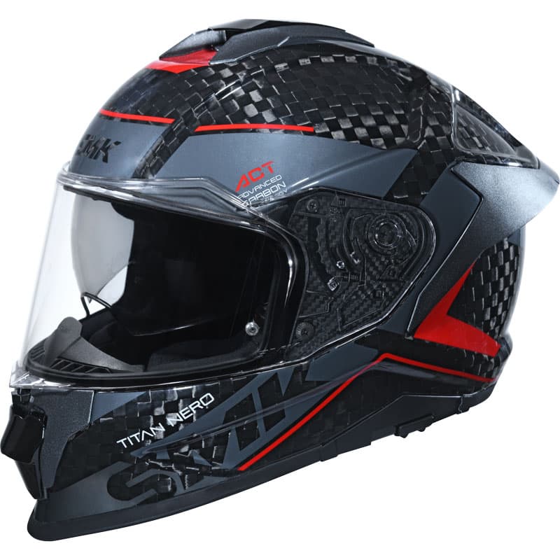 Casque SMK Titan Carbon list: Noir / Rouge|Noir|Gris|Rouge|Carbon