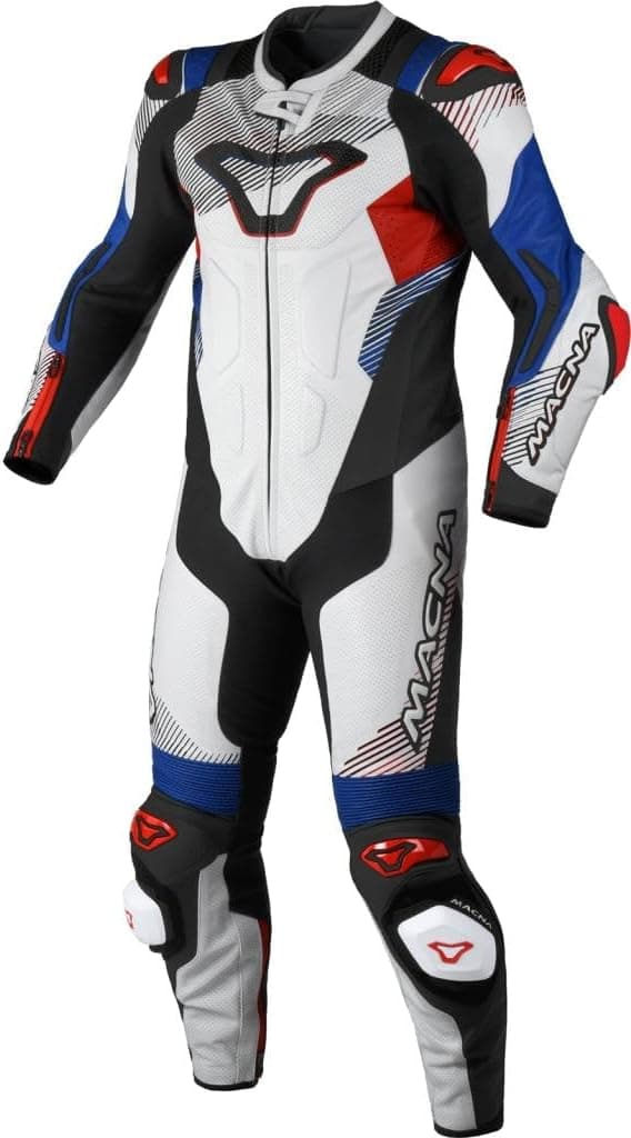 Combinaison Moto Macna Armadyl 1 pièce list: Bleu Blanc Rouge|Noir|Blanc|Rouge|Orange|Vert|Bleu