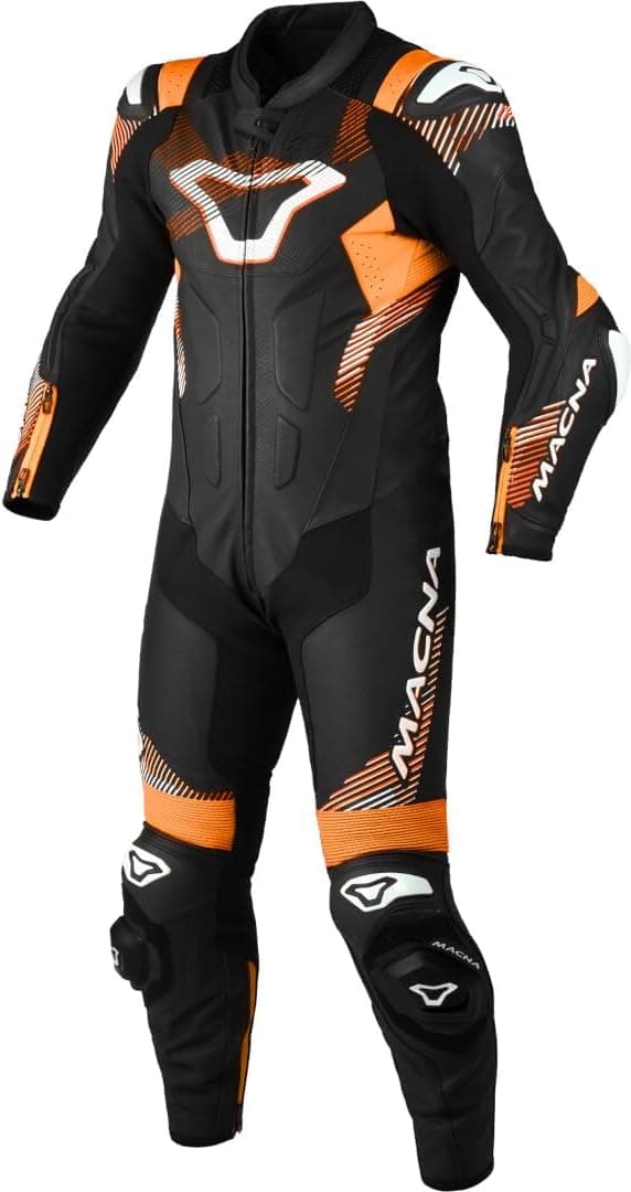 Combinaison Moto Macna Armadyl 1 pièce list: Noir / Orange|Noir|Blanc|Rouge|Orange|Vert|Bleu