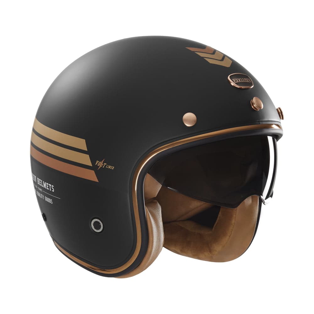 Casque Jet/Vintage Exklusiv Volt Ultra Léger list: Noir / Orange|Noir|Blanc|Beige
