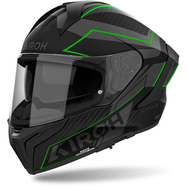 Casque Airoh MatryX list: Noir / Vert|Noir|Blanc|Gris|Rouge|Orange|Jaune|Vert|Bleu|Violet|Rose