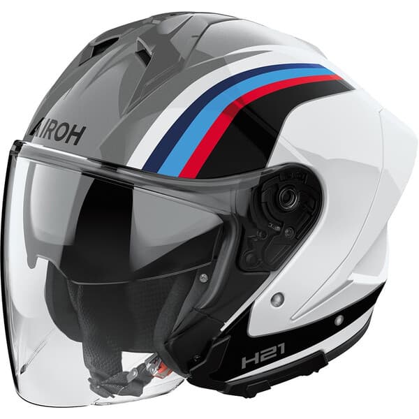 Casque Airoh H 21 list: Bleu Blanc Rouge|Noir|Blanc|Gris