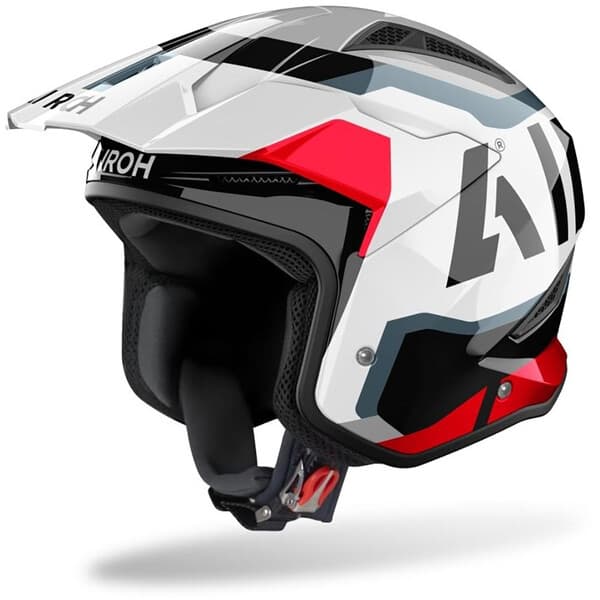 Casque Airoh TRR 2 list: Rouge / Blanc|Noir|Blanc|Gris|Rouge|Orange|Jaune|Vert|Bleu