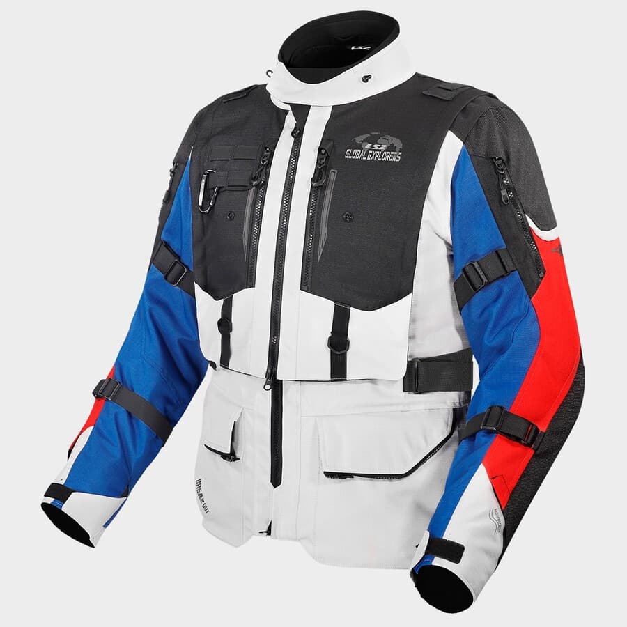 Veste LS2 Breakout Bleu Blanc Rouge