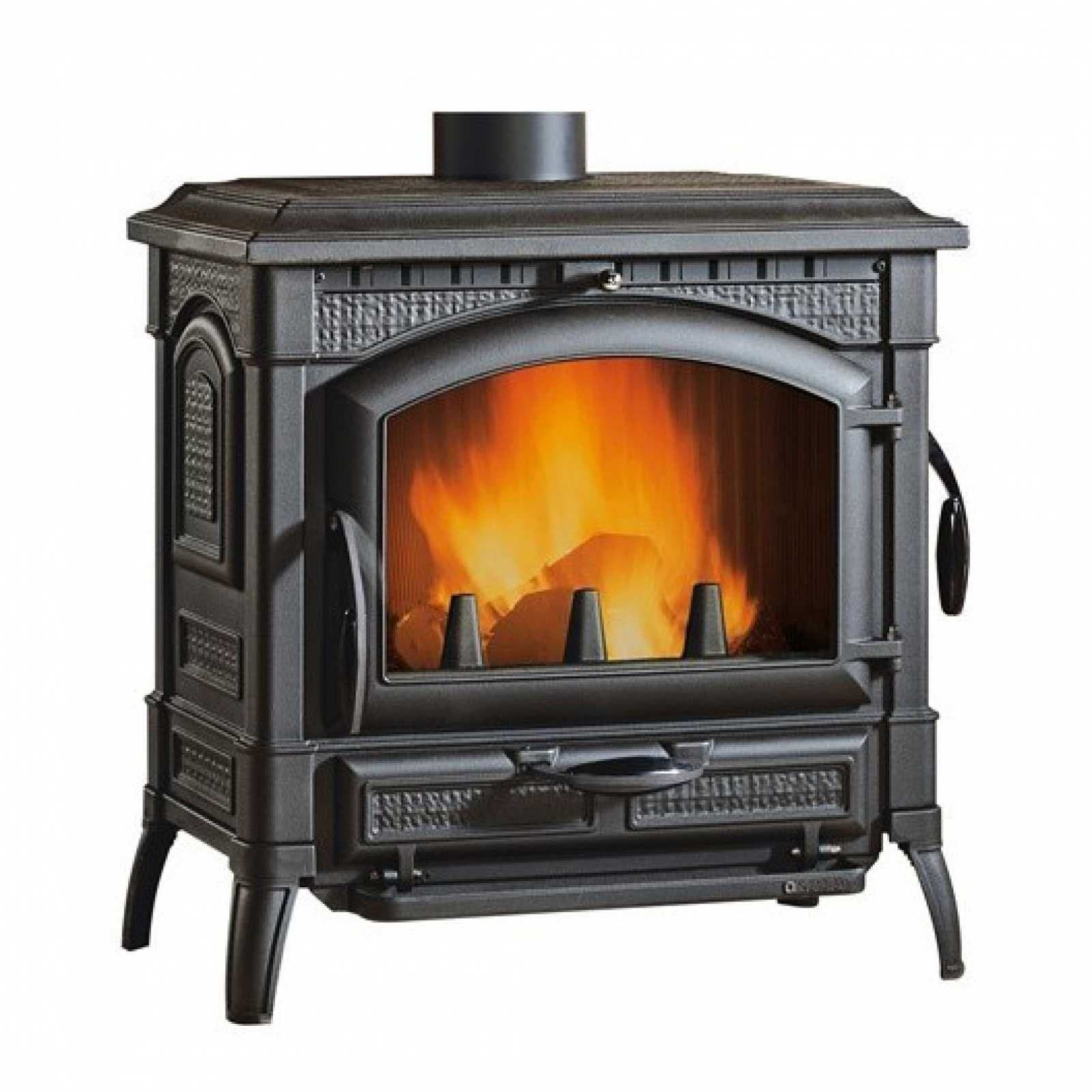 Litinová krbová kamna La Nordica Isotta Evo 12 kW – 82 % účinnost, 338 m³, dvířka XXL, Made in Italy