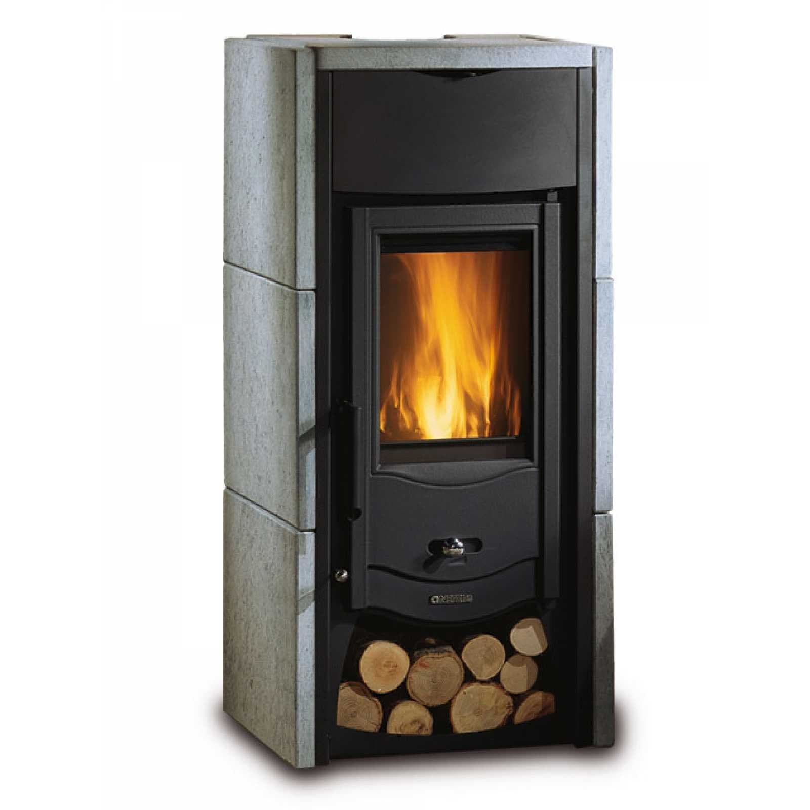 Kamna na dřevo Asia BII – 7 kW – přírodní kámen ollaire + litina