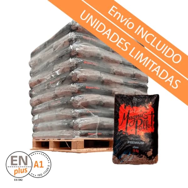 Pellet Magnus de madera – Palet 70 sacos de 15 kg