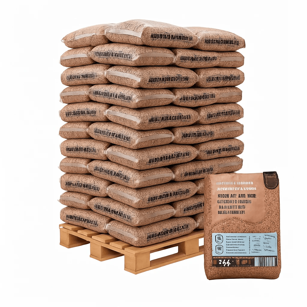 Pellet Ebepellet certificado DINplus – Palet 77 sacos de 15 kg