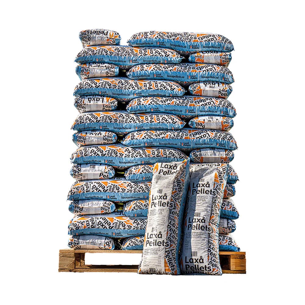 Laxå Pellets 832kg, 16kg påsar, A1 kvalité 8 mm - Fraktfri
