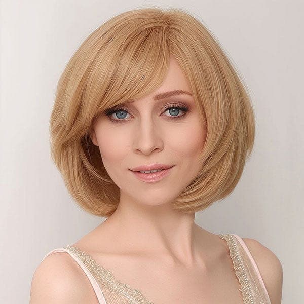 Perruque Naturelle Blonde Carré Court - Noëlle