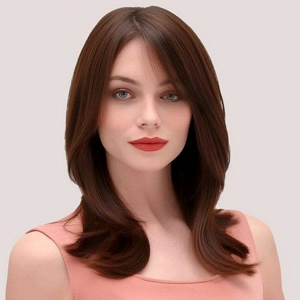 Perruque Synthétique Brune Mi-Longue - Amity