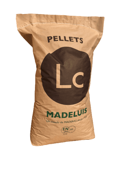 Madeluis pellet envase eco 65 sacos
