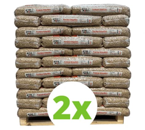 2 palets de pellets alemanes ENplus A1 en sacos de 15 kg para calefacción