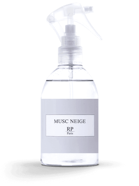 Musc Neige - Spray Textile Parfumé Signature, 250ml, Fabriqué en France, Fragrance Envoûtante