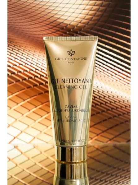 GEL NETTOYANT VISAGE – Caviar & Acide Hyaluronique, Démaquillant et Exfoliant Purifiant