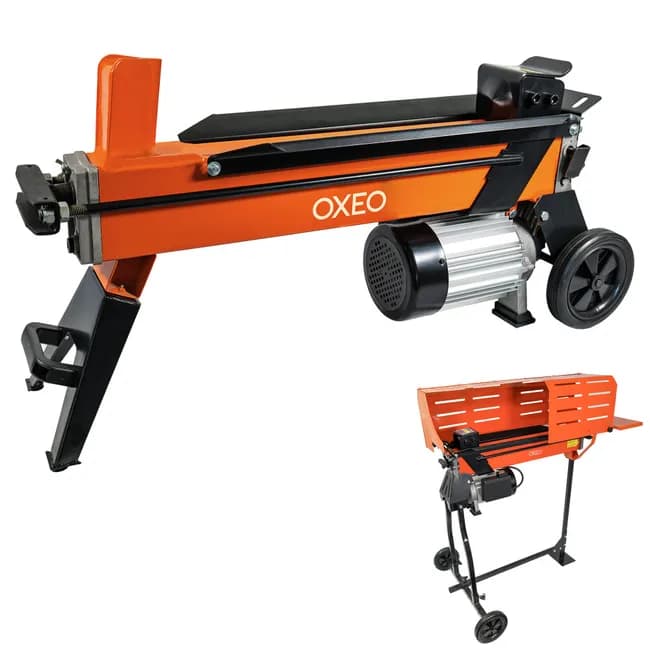 Fendeur de bûche hydraulique 7T horizontal - avec support - Moteur 2300W - Longueur de fendage 52cm - 2 roues - Fendeuse à bois