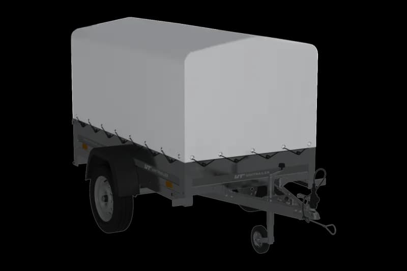 Remorque tôle Garden Trailer 200 KIPP 200×106 cm [avec rehausses grillagées, bâche haute et arceau]