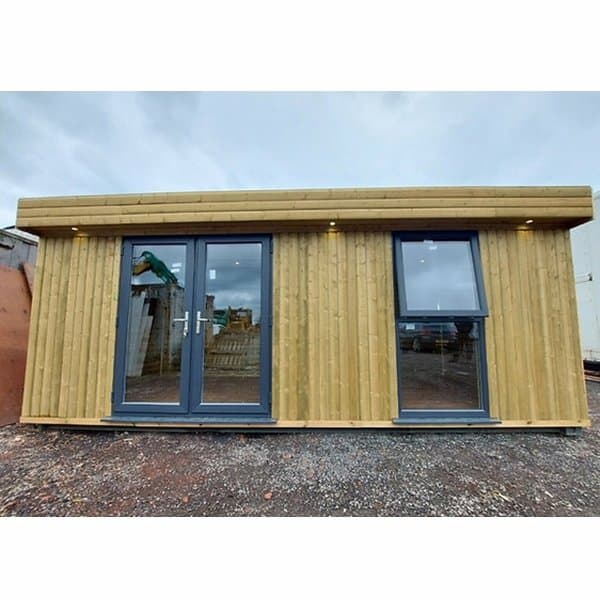 Module Container Aménagé – avec bardage en bois massif (14 m2)