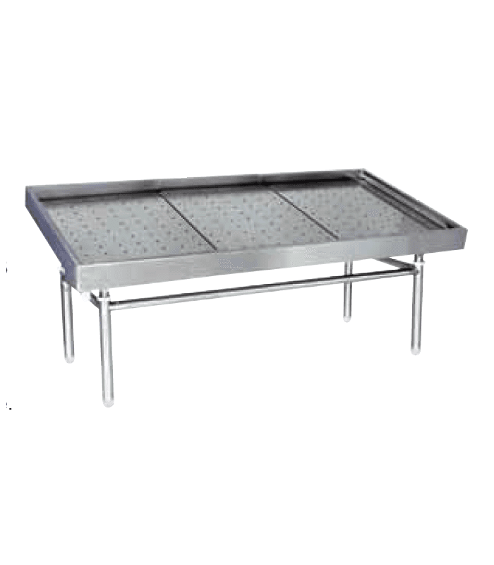 Étal à poissons réfrigéré en inox pour poissonnerie ou supermarché - 1100mm