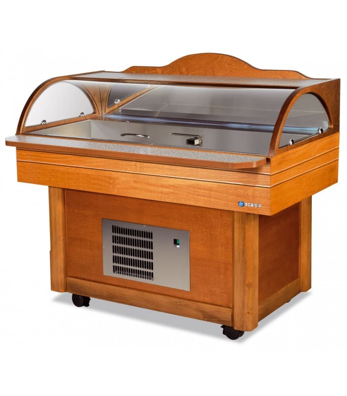 Vitrine réfrigérée froid statique à poissons - Equipement poissonnerie